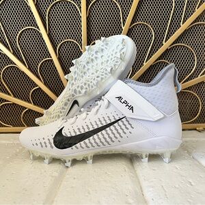 Nike Alpha White Black Football Cleats Mens Size 12.5
